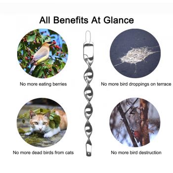 Σπειροειδείς απωθητικοί ράβδοι-ταινιες 4 τεμαχια εκφοβισμού απωθησης πτηνων | Απωθητικά Πουλιών στο  SECURETECH